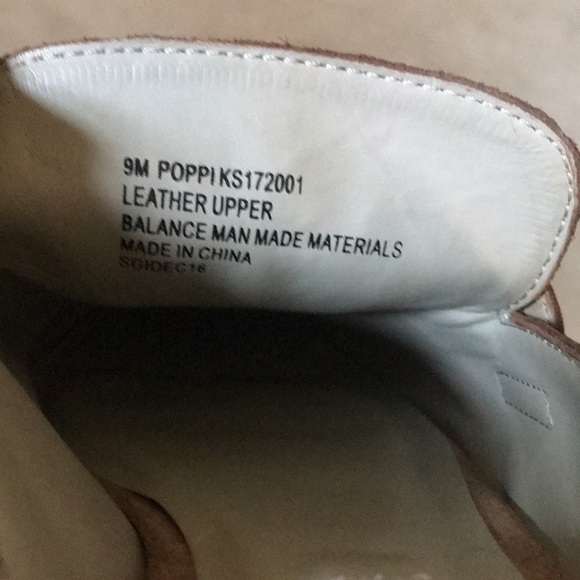 Kensie Poppi Taupe Leather Upper Slip on Suede Mules w/Gold Metal Detailing-9M - Picture 6 of 9